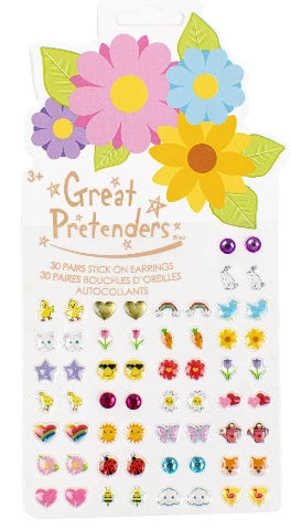 Great Pretenders Fashion - Spring Flowers Sticker Earrings - Treasure Island Toys