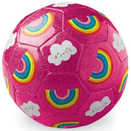 Crocodile Creek Soccer Ball Size 3, Glitter Rainbow - Treasure Island Toys