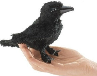 Folkmanis Finger Puppet - Raven - Treasure Island Toys