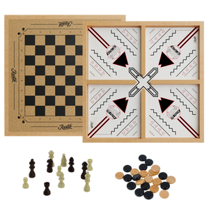 Rustik 3in1 Crazy 4 Player Sling Puck/Chess/Checkers - Treasure Island Toys