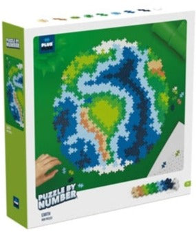 Plus-Plus Puzzle By Number Earth, 800 Piece - Treasure Island Toys