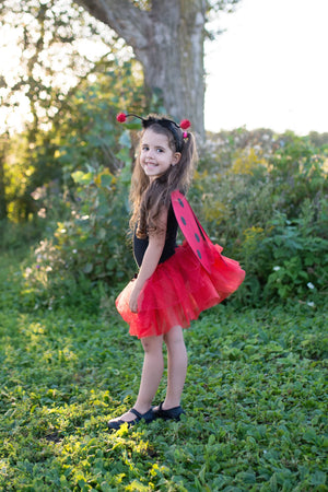 Great Pretenders Tutu - Glitter Ladybug with Wings & Headband - Treasure Island Toys