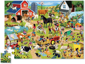 Crocodile Creek Day at the Farm Puzzle, 48 Piece - Treasure Island Toys