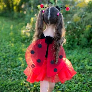 Great Pretenders Tutu - Glitter Ladybug with Wings & Headband - Treasure Island Toys