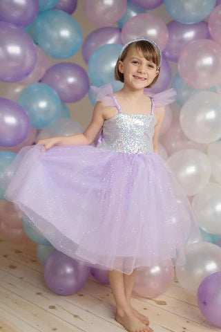 Great Pretenders Dress - Sequins Princess Lilac, Size 3-4 - Treasure Island Toys