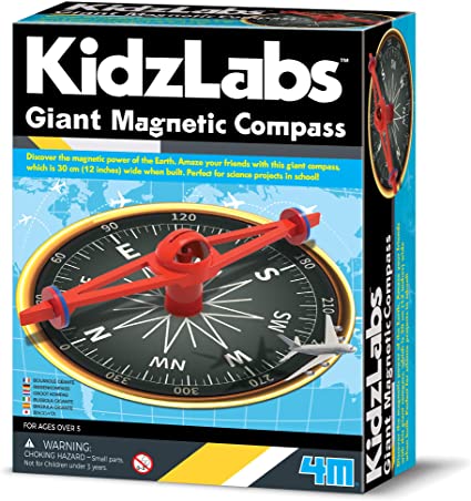 4M Kidzlabs Giant Magnetic Compass - Treasure Island Toys Toronto Ontario Canada