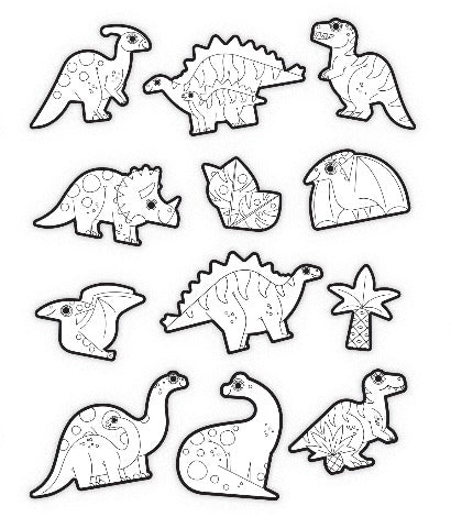 Crocodile Creek Colouring Stickers Dinosaur - Treasure Island Toys