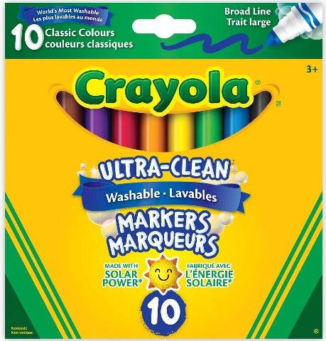 Crayola Ultra-Clean Classic Broad Line Markers - Treasure Island Toys