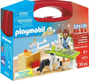 Playmobil Carry Case Small Vet Visit - Treasure Island Toys