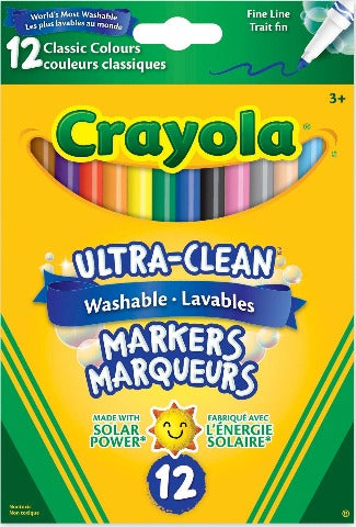 Crayola Ultra-Clean Classic Fine Line Markers - Treasure Island Toys