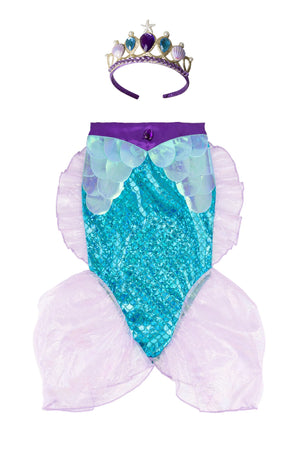 Great Pretenders Skirt - Mermaid Glimmer with Tiara, Lilac/Blue - Treasure Island Toys