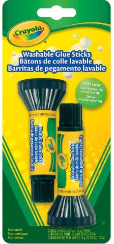 Crayola Glue Sticks Washable 2 Pack - Treasure Island Toys