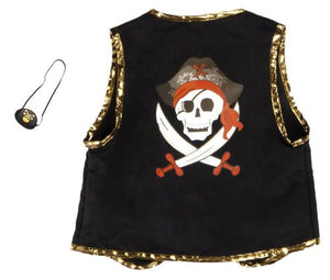 Great Pretenders Costume - Pirate Vest with Eye Patch - Treasure Island Toys