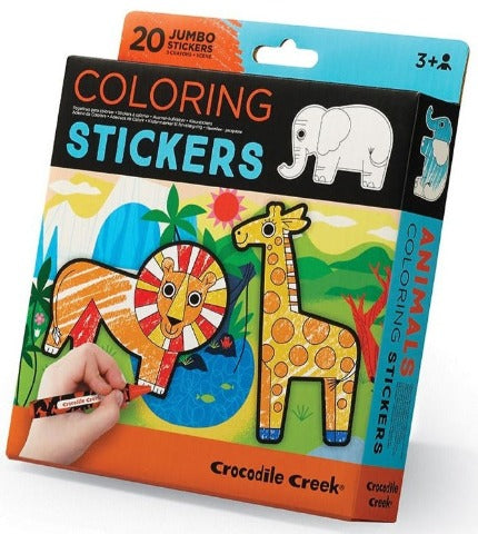 Crocodile Creek Colouring Stickers Animals - Treasure Island Toys
