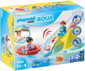Playmobil 1.2.3 Aqua Bathing Island with Water Slide - Treasure Island Toys