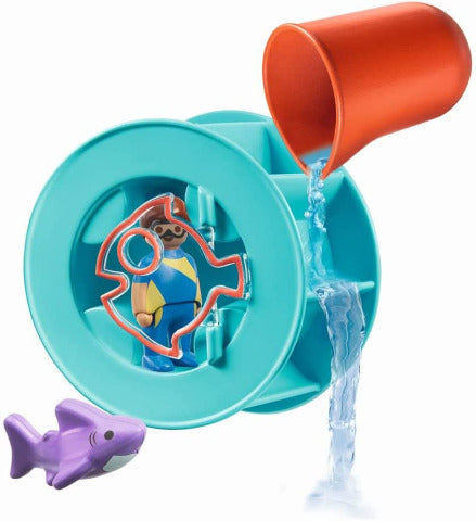 Playmobil 1.2.3 Aqua Water Wheel with Baby Shark - Treasure Island Toys