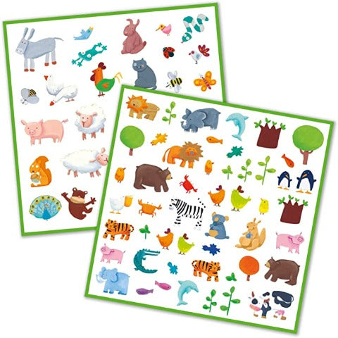 Djeco Art - Stickers Animals - Treasure Island Toys