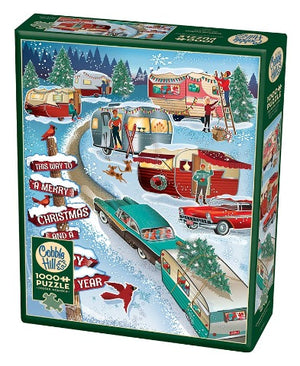 Cobble Hill Puzzle Christmas Campers, 1000 Piece - Treasure Island Toys