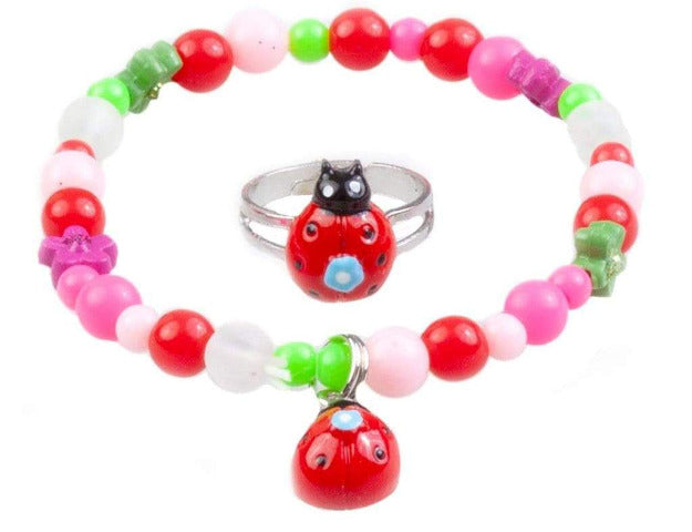 Great Pretenders Fashion - My Fair Ladybug Bracelet & Ring Set - Treasure Island Toys