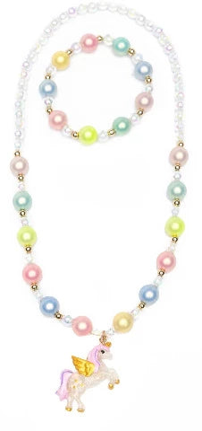 Great Pretenders Fashion - Happy-Go-Unicorn Necklace Bracelet Set - Treasure Island Toys