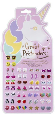 Great Pretenders Fashion - Unicorn Stick-on Earrings - Treasure Island Toys