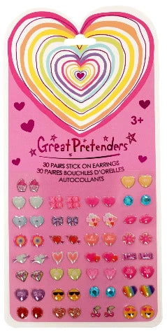 Great Pretenders Fashion - Heart Sticker Earrings - Treasure Island Toys