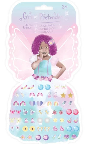 Great Pretenders Fashion - Butterfly Fairy Azaria Sticker Earrings - Treasure Island Toys