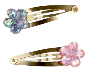 Great Pretenders Fashion - Shimmer Flower Hairclips - Lilac/Pink - Treasure Island Toys