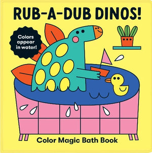 Galison Mudpuppy Color Magic Bath Book - Rub-a-Dub Dinos - Treasure Island Toys