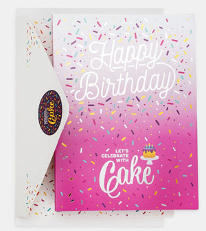 InstaCake Cake in a Card - Happy Birthday Pink, Chocolate - Treasure Island Toys
