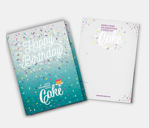 InstaCake  Cake in a Card - Happy Birthday Teal, Vanilla - Treasure Island Toys