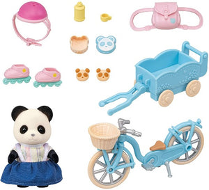 Calico Critters Ready-to-Play - Cycle & Skate Panda Girl - Treasure Island Toys