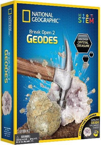 National Geographic Break Open 2 Geodes - Treasure Island Toys