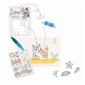 Djeco Art Kit - A World to Create, Animals - Treasure Island Toys