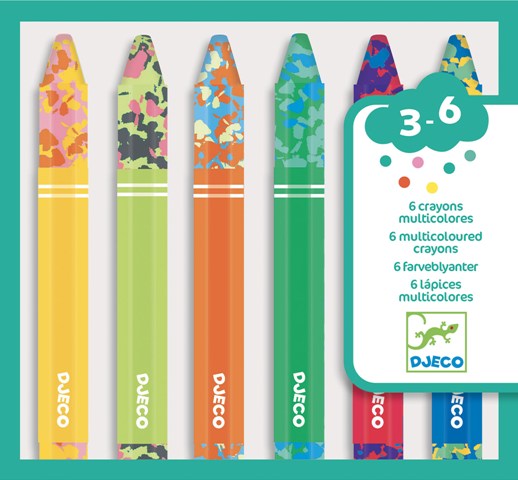 Djeco Art - Multicoloured Crayons - Treasure Island Toys
