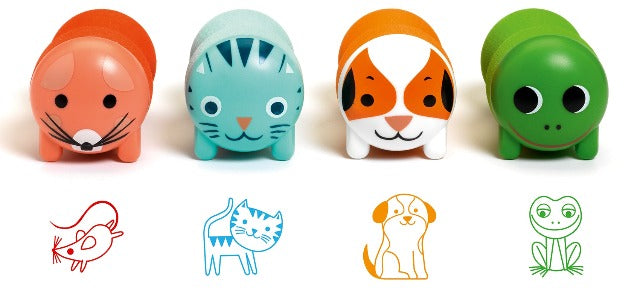 Djeco Art Kit - Self-Inking Stamps Garden Animals - Treasure Island Toys