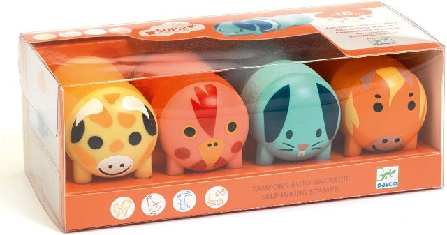 Djeco Art Kit - Self-Inking Stamps Farm Animals - Treasure Island Toys