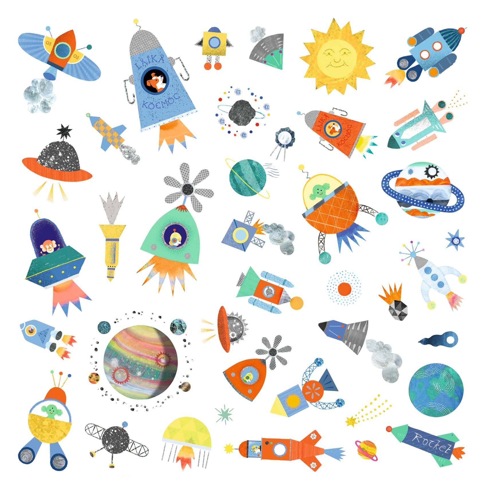 Djeco Art - Stickers Interstellar - Treasure Island Toys