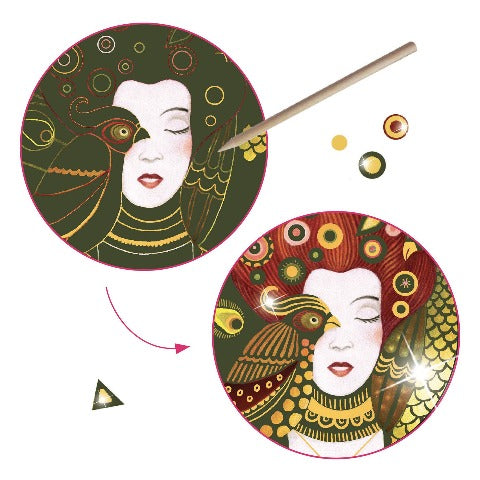 Djeco Art Kit - Inspired By Gustav Klimt Golden Goddesses - Treasure Island Toys