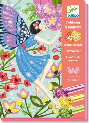 Djeco Art Kit - Glitter Board Gentle Life of Fairies - Treasure Island Toys
