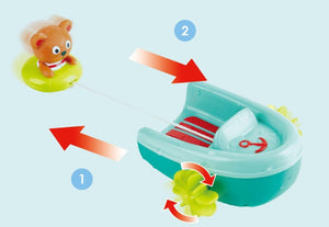 Hape Bath Tubing Pull-back Boat - Treasure Island Toys