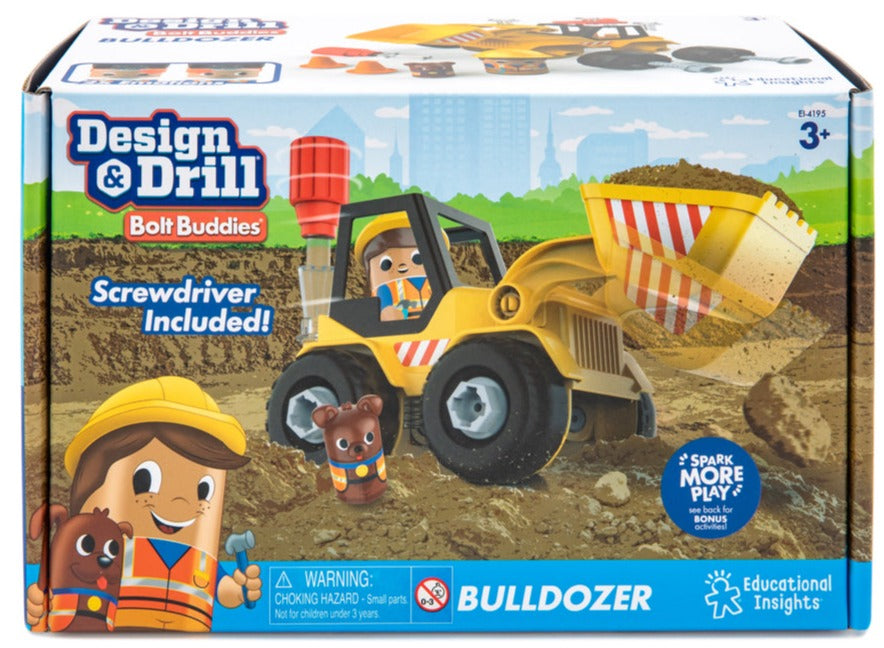 Design & Drill Bolt Buddies Bulldozer - Treasure Island Toys