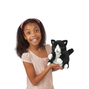 Folkmanis Puppet - Tuxedo Kitten - Treasure Island Toys