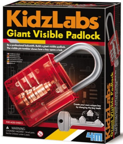 4M KidzLabs Giant Visible Padlock - Treasure Island Toys Toronto Ontario Canada