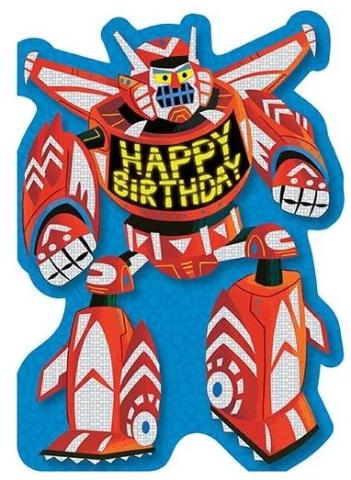 Greeting Card Birthday - Transformer Robot Birthday - Treasure Island Toys