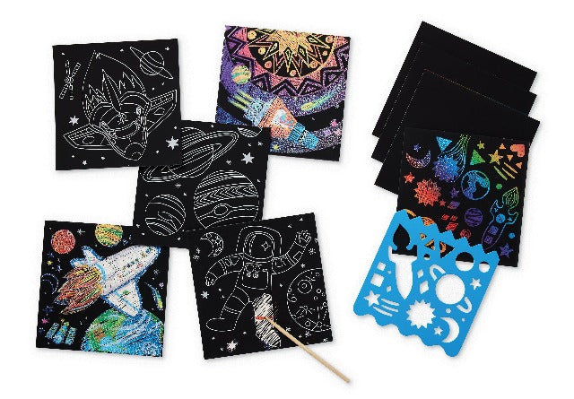 Crocodile Creek Art Sparkle Scratch Art Galaxy - Treasure Island Toys