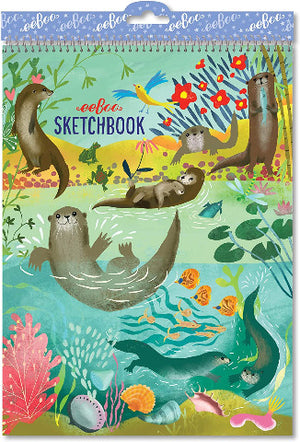 Eeboo Art - Otters at Play Sketchbook - Treasure Island Toys
