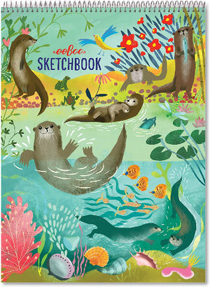 Eeboo Art - Otters at Play Sketchbook - Treasure Island Toys
