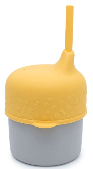 We Might Be Tiny Sippie Lid & Mini Straw, Yellow - Treasure Island Toys