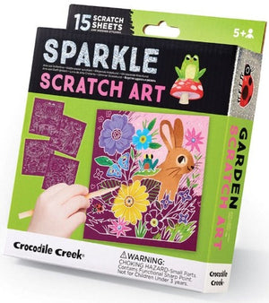 Crocodile Creek Sparkle Scratch Art Garden - Treasure Island Toys